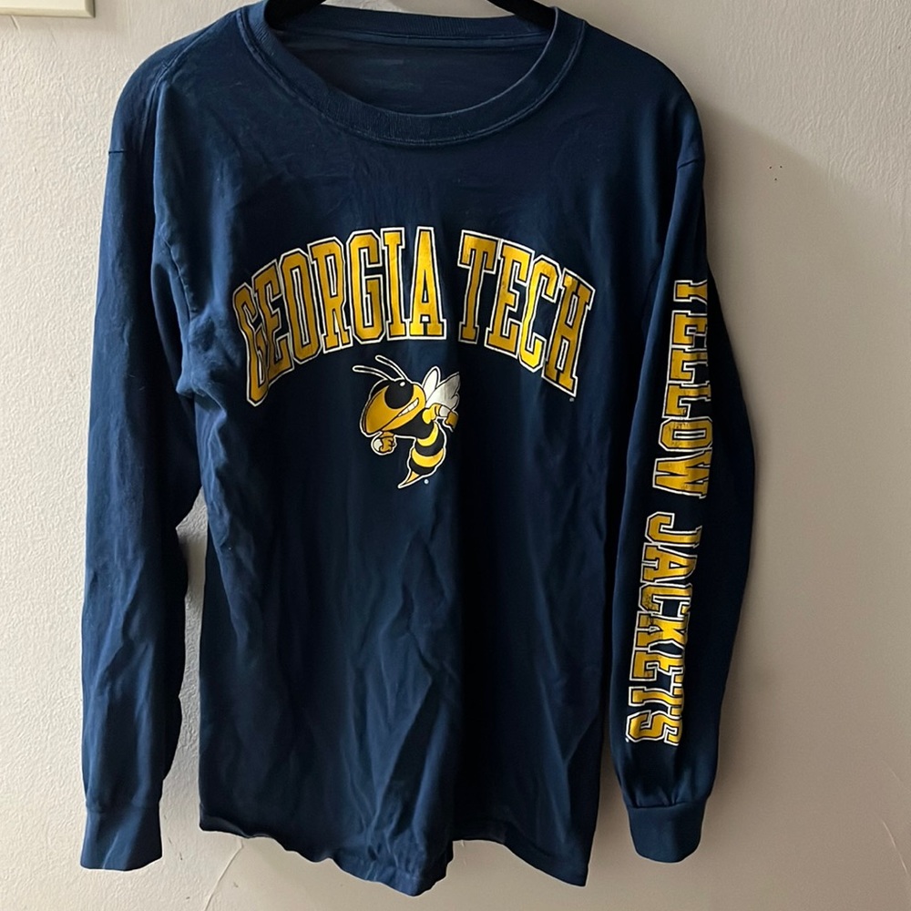 Georgia Tech Long Sleeve Logo Shirt Size Small